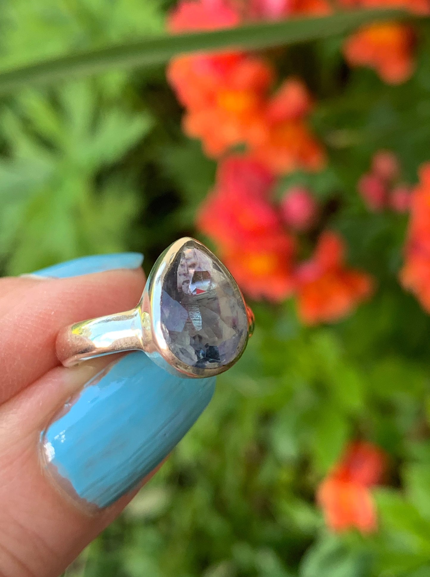 Blue Fluorite Ring size 5.5