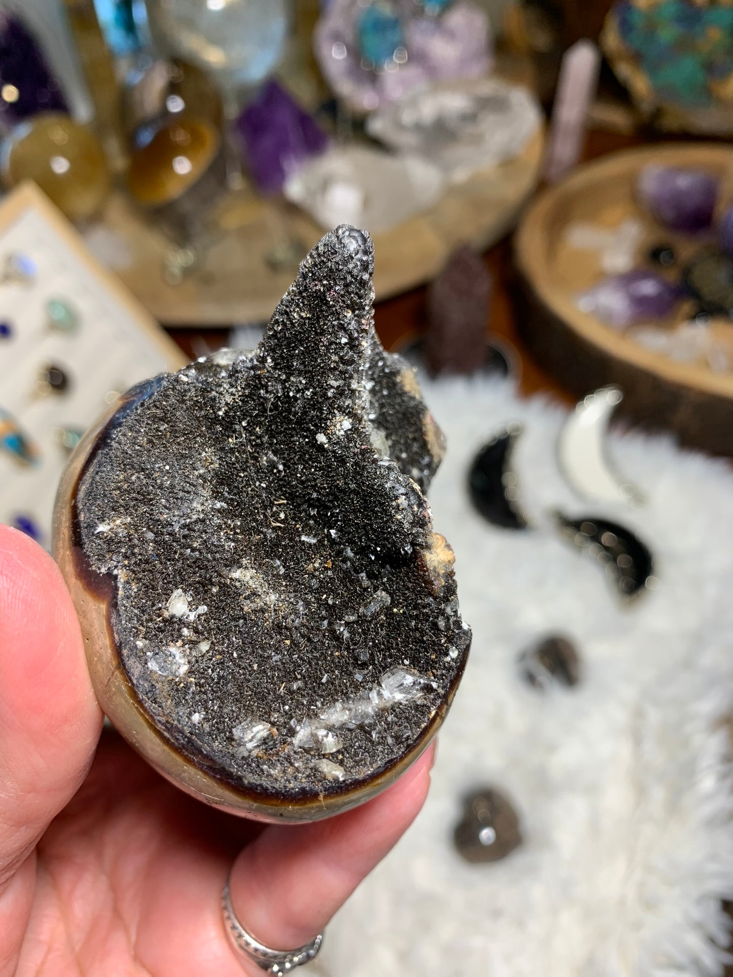 Septarian Druzy Dragon Egg - Madagascar