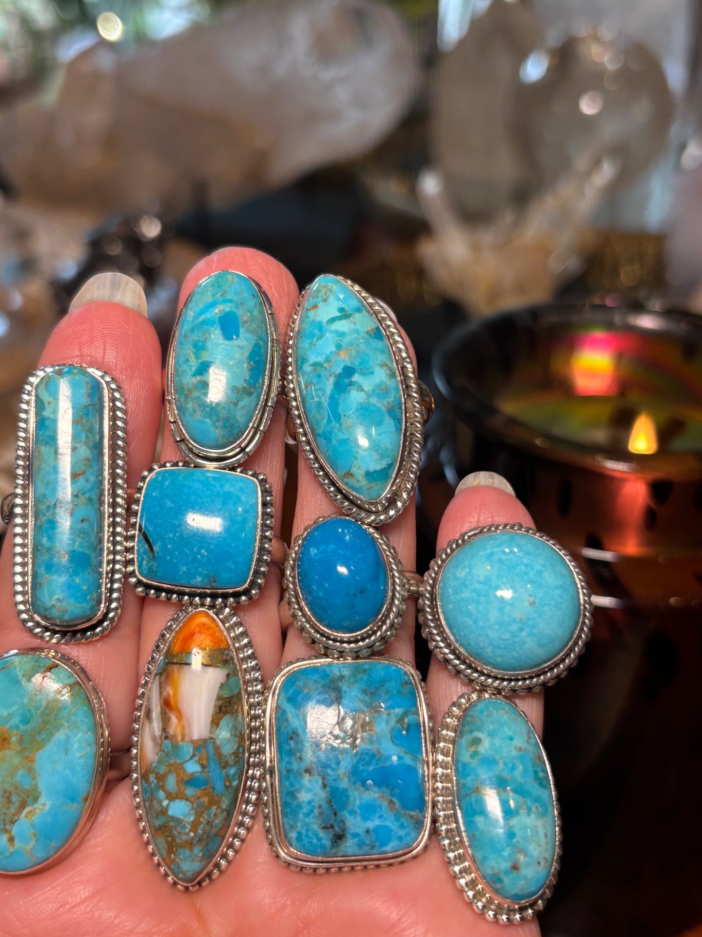 Lila Turquoise Rings