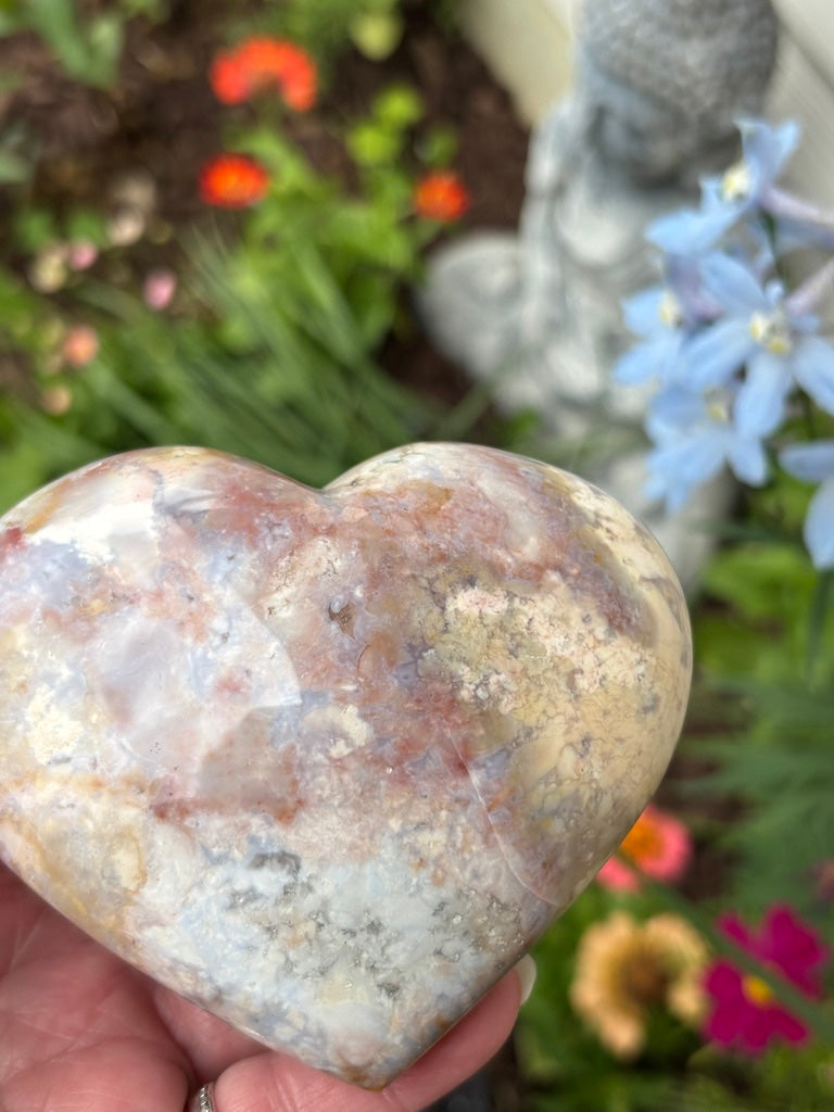 Flower Agate - Heart | Madagascar