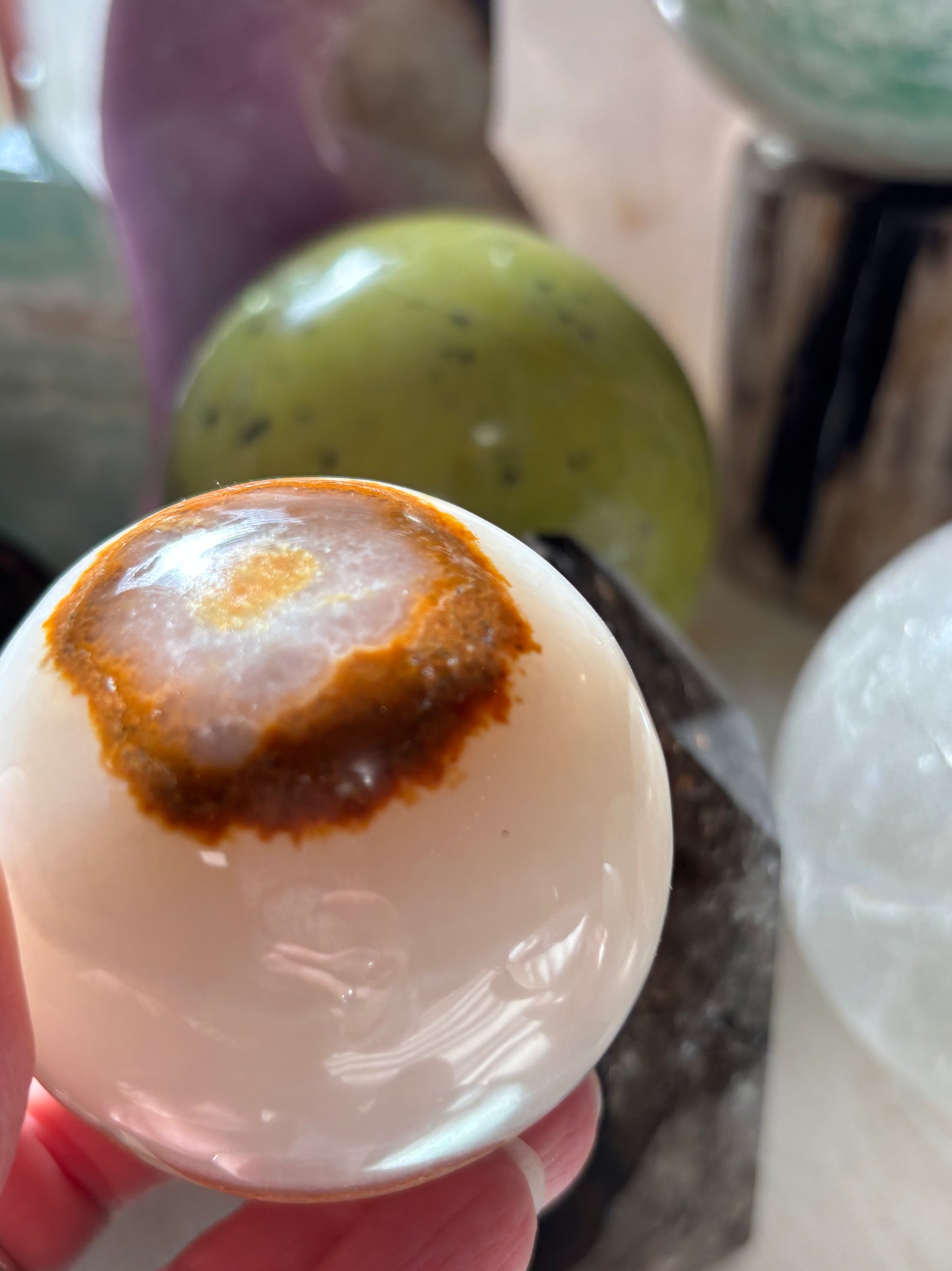 Watermelon Calcite - Sphere - Pakistan