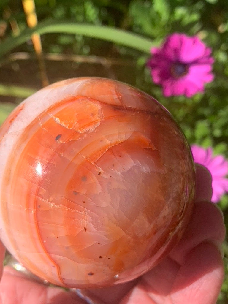 Carnelian Sphere - Madagascar - 64 mm