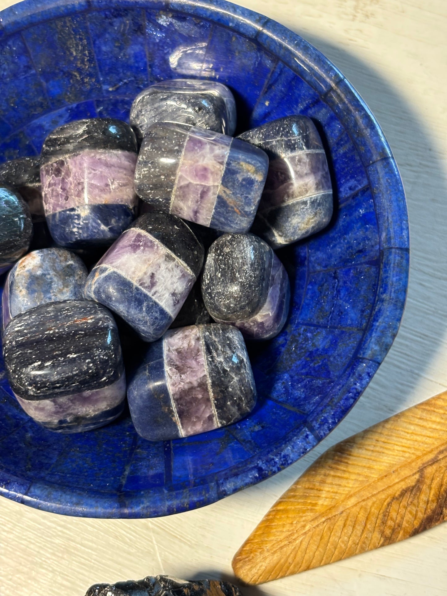 Anxiety Relief/Support tumble - Amethyst - Sodalite - Blue Aventurine
