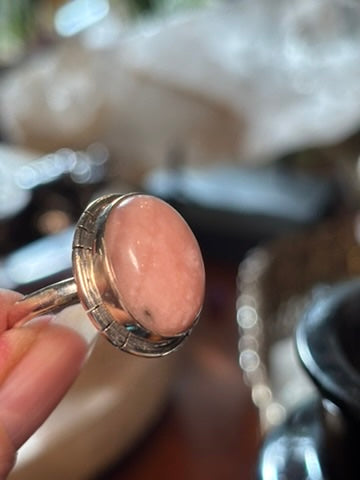 Pink Opal Ring Size 7.5