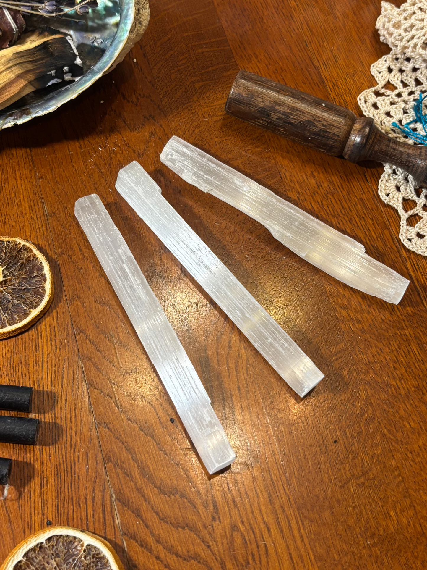 Selenite Wand 6"