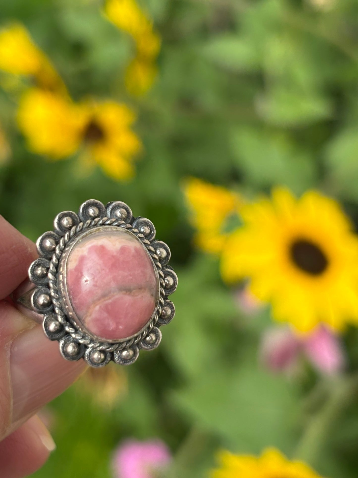 Rhodocrosite Ring size 7