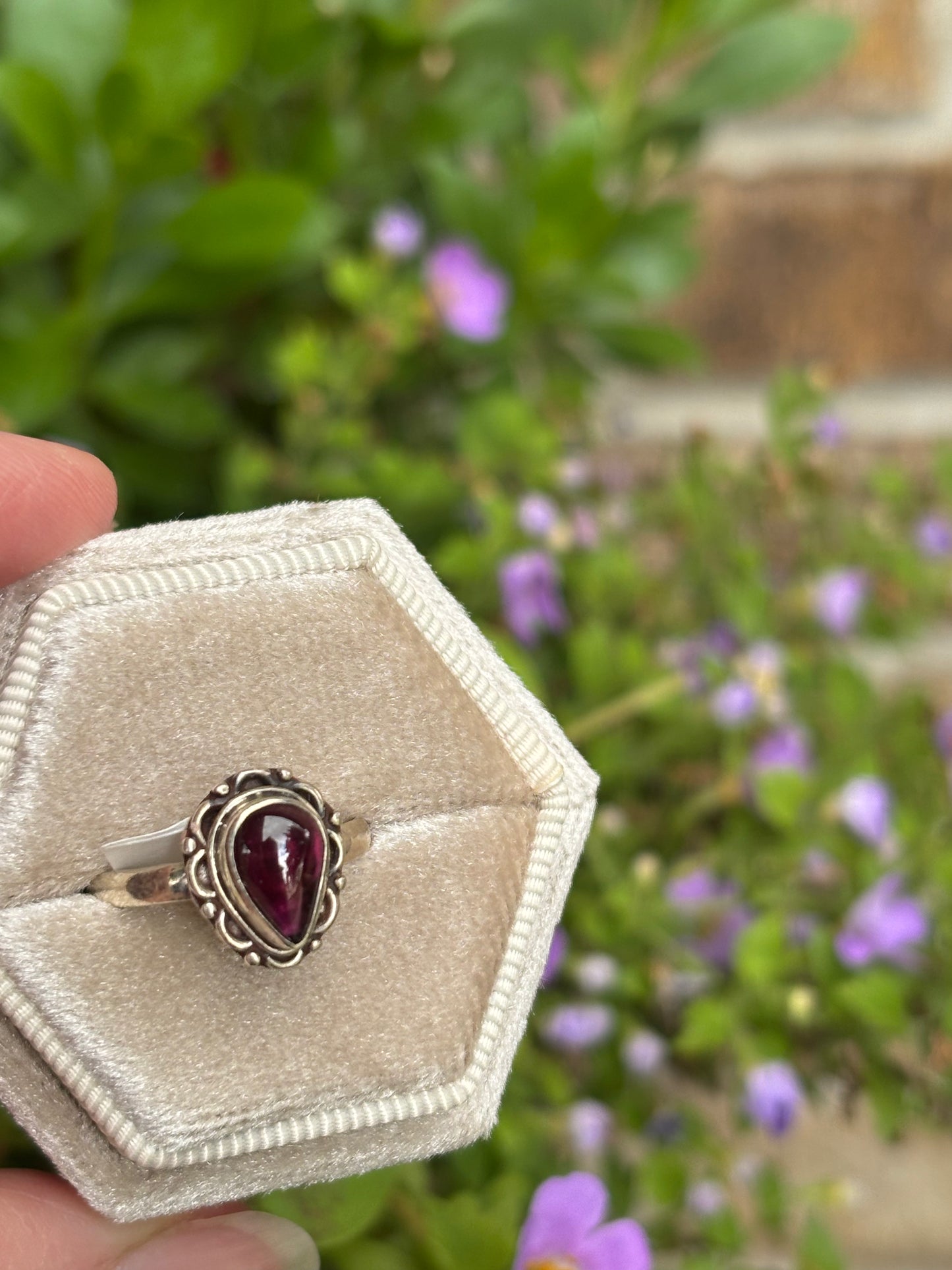 Rhodolite Garnet Ring size 6