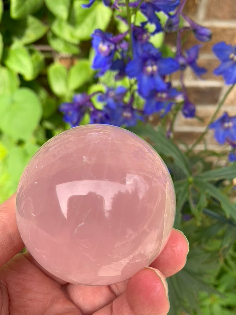 Star Rose Quartz Sphere