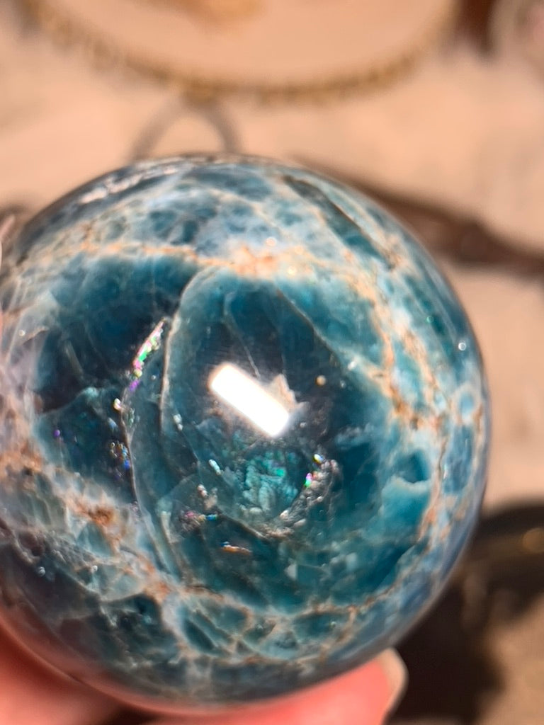 Blue Apatite Sphere