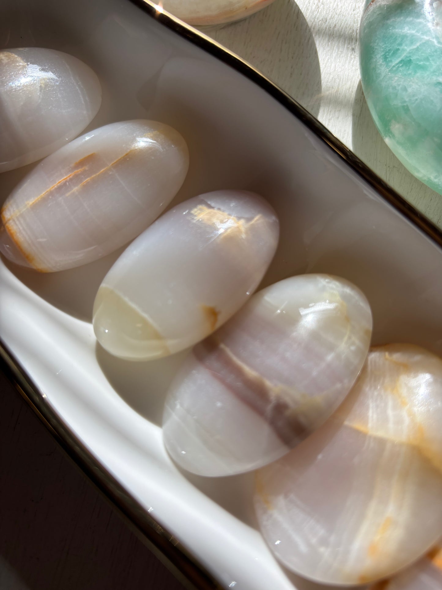 Watermelon Calcite - Palm Stone - Pakistan