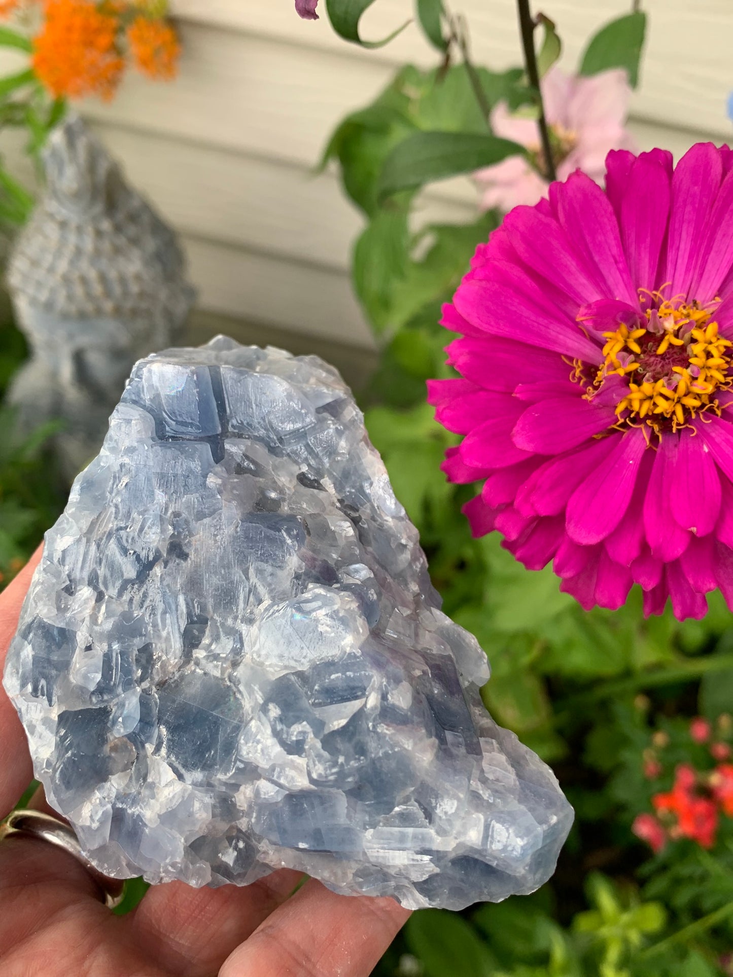 Blue Calcite natural