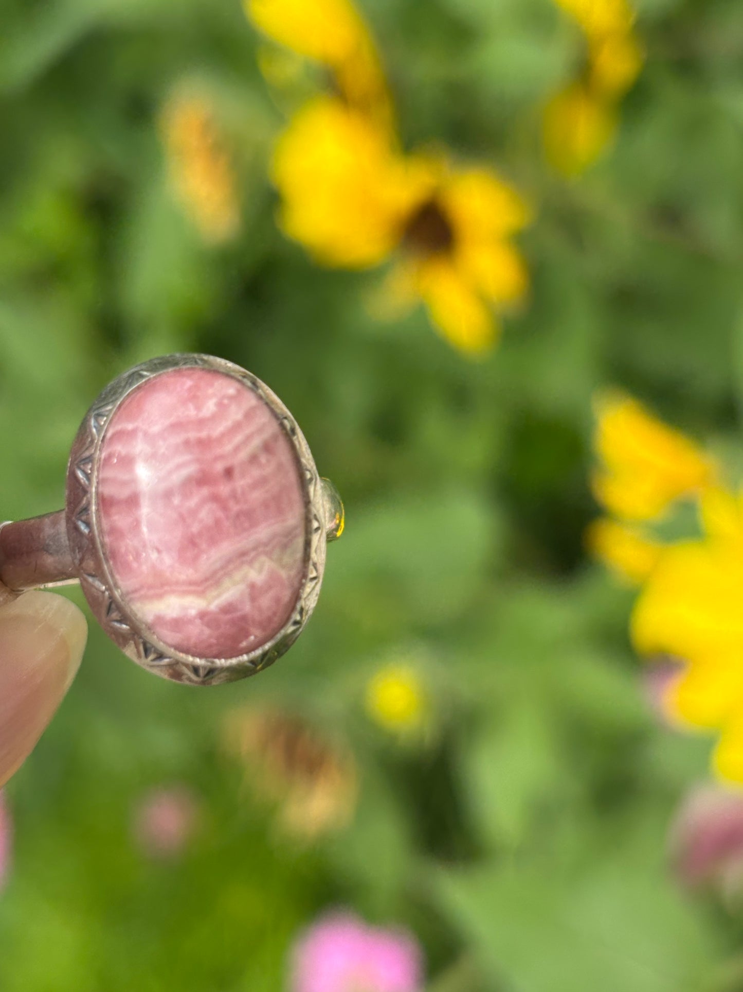Rhodocrosite Ring size 8