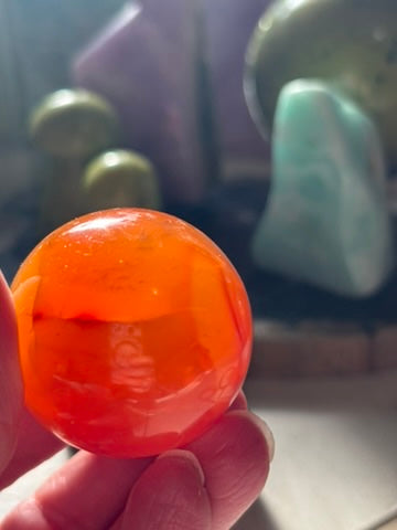 Carnelian Sphere - Madagascar - 42 mm