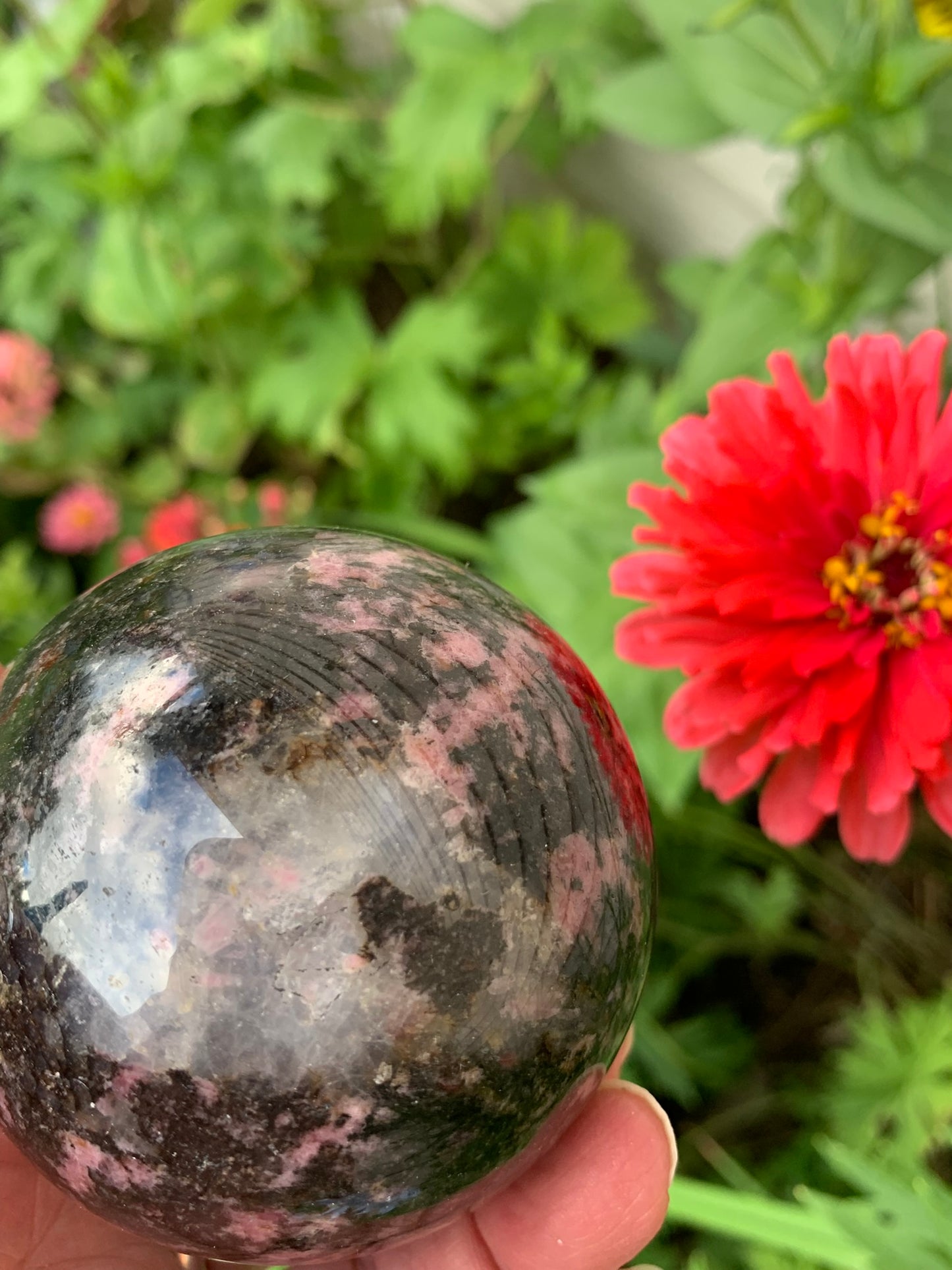 Rhodonite Sphere - Madagascar