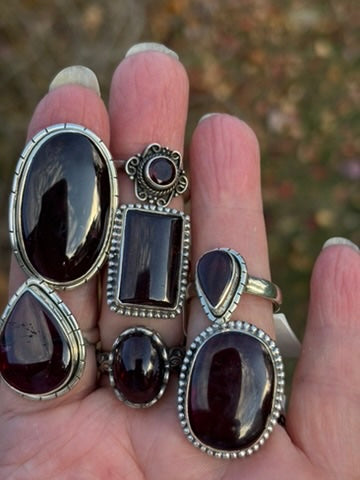 Rhodolite Garnet Ring size 8