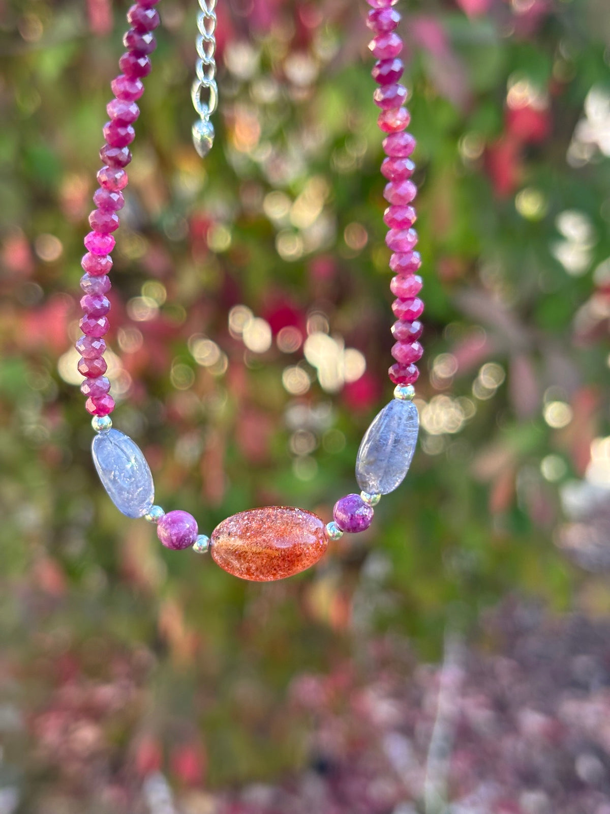 The Sacred Flame | Red Spinel • Pink Tourmaline • Sunstone • Iolite