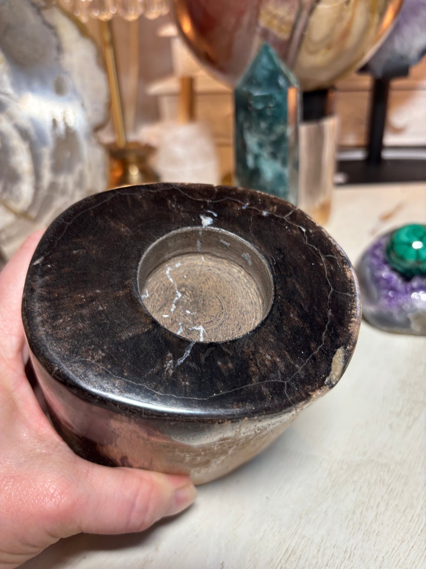 Petrified Wood Sphere Stand - Indonesia