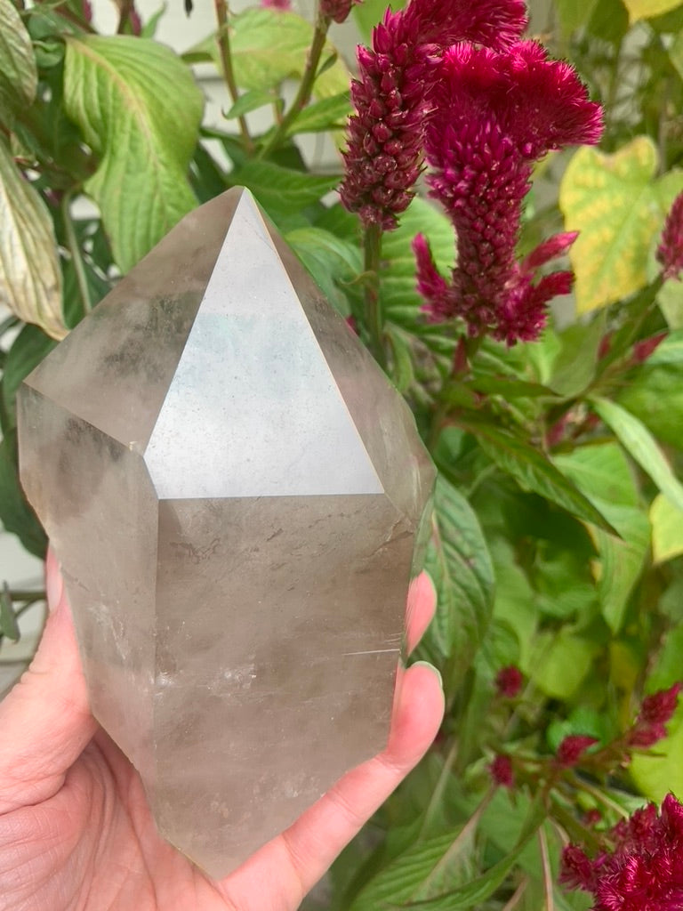 Smokey Lemurian Quartz Point