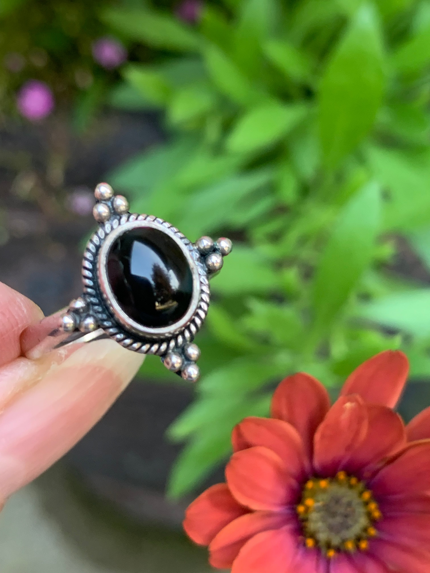 Black Onyx Ring size 7