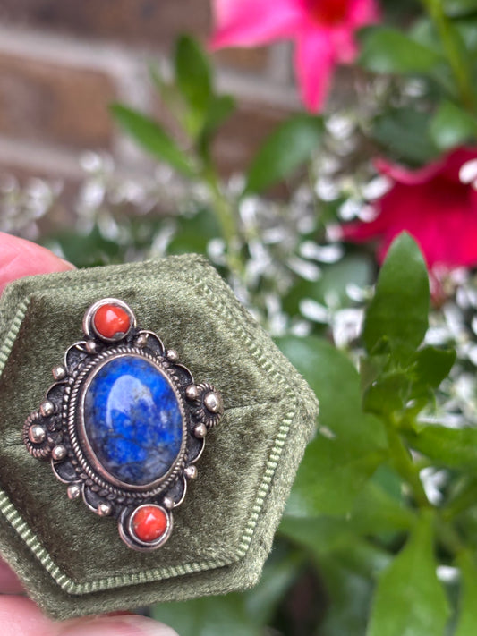 Lapis Lazuli Ring size 8.75 - Nepal