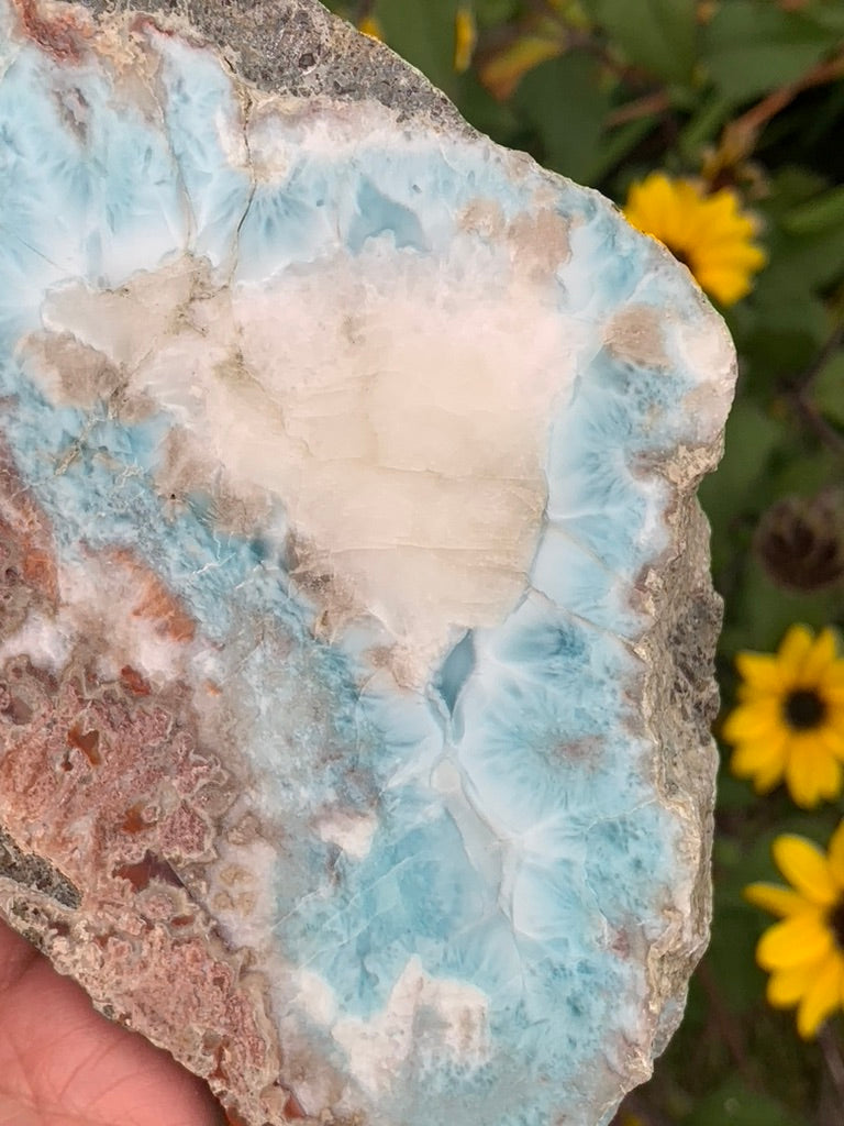 Larimar Slice - Polished both sides