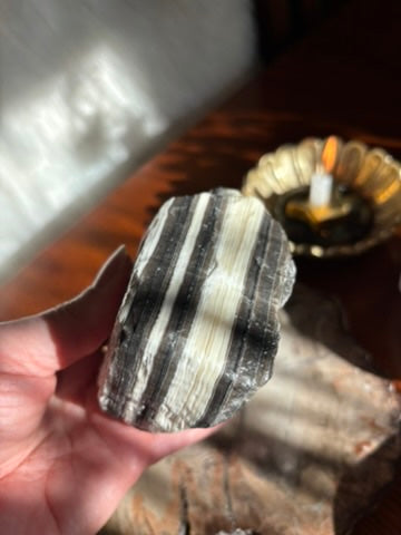 Zebra Calcite natural