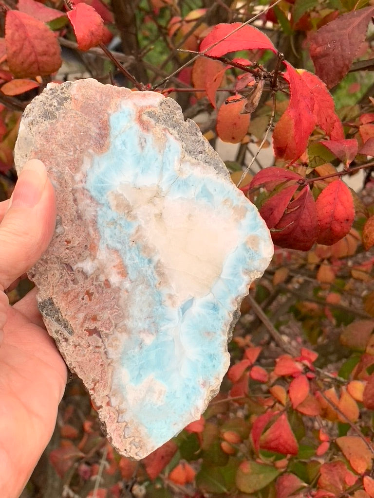 Larimar Slice - Polished both sides