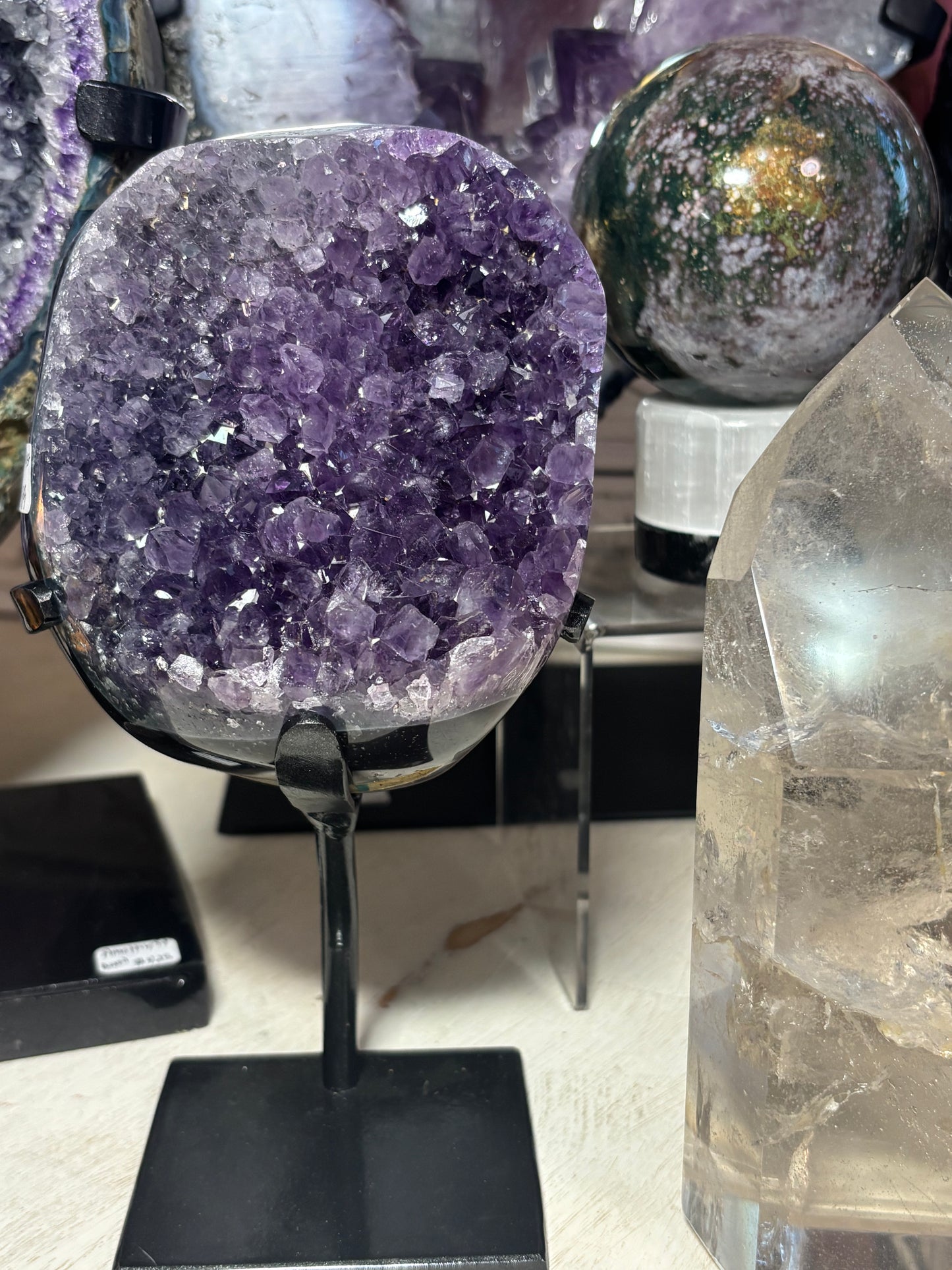 Amethyst Cluster on stand - Brazil
