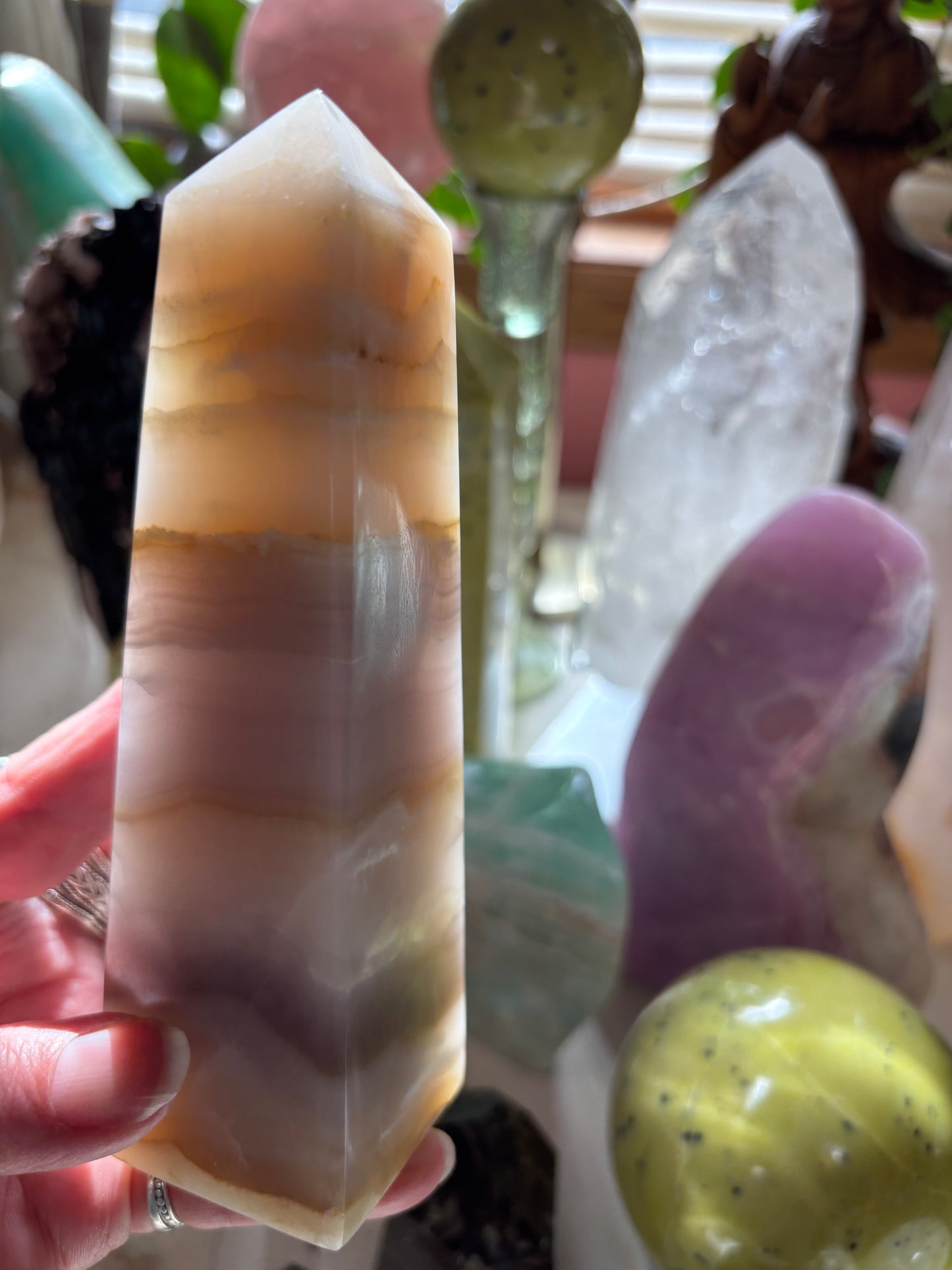 Watermelon Calcite - Obelisk - Pakistan