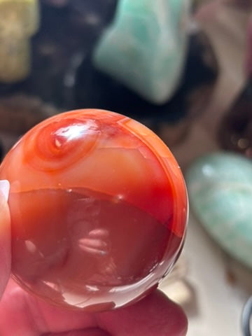 Carnelian Sphere - Madagascar - 50 mm