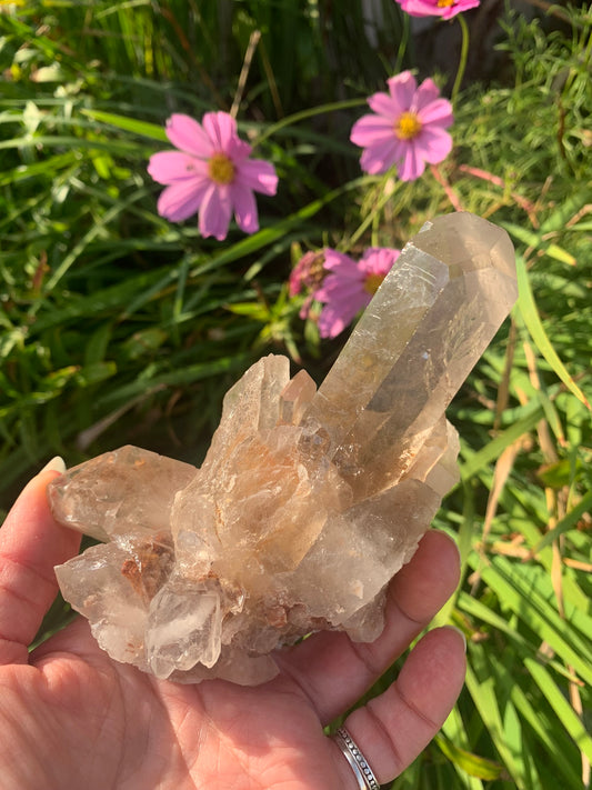 Smokey Lemurian Quartz Cluster - Brazil