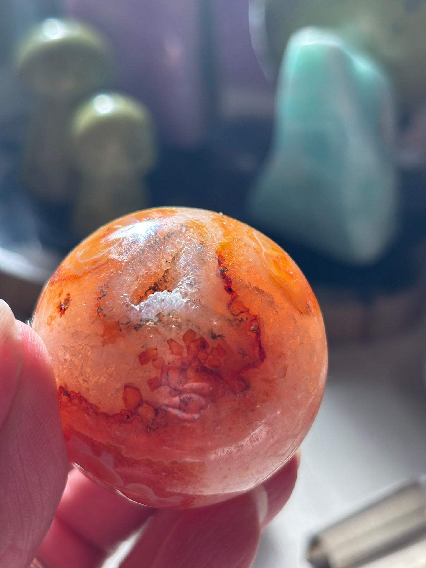 Carnelian Sphere - Madagascar - 45 mm