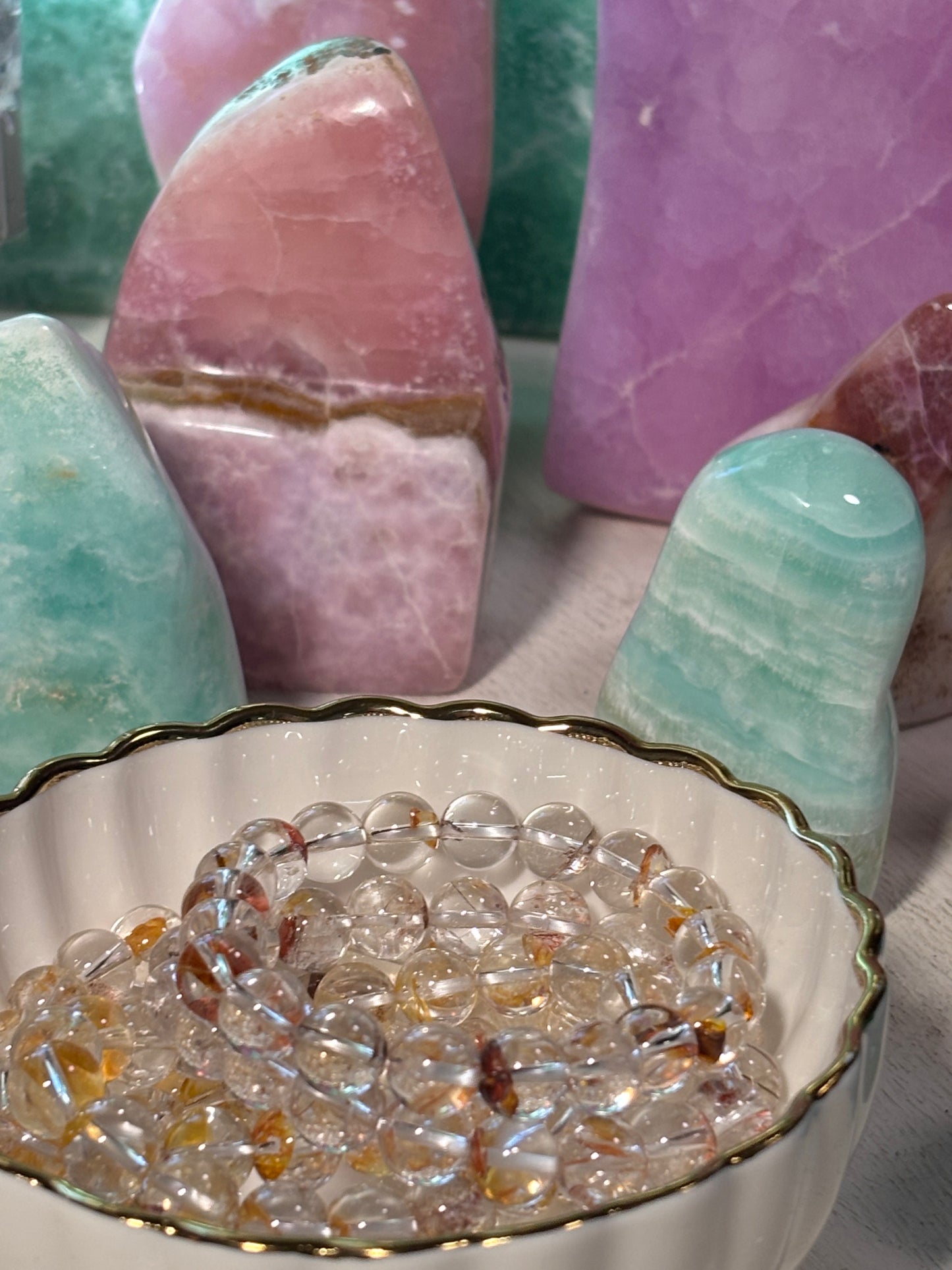 Lemurian Quartz with Iron Inclusions - Bracelet - Brazil