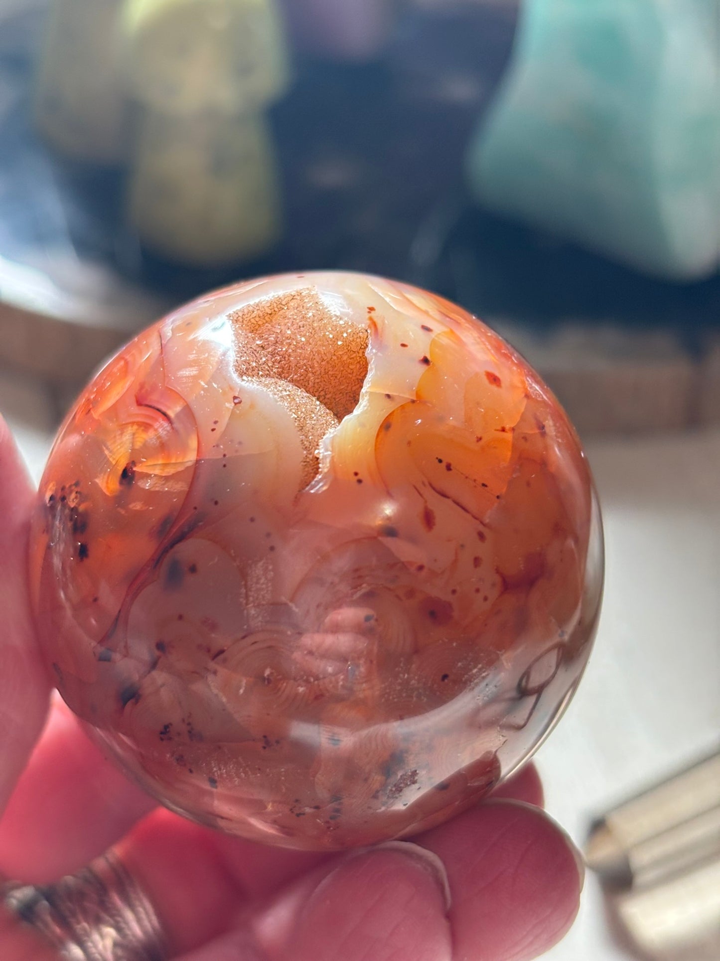 Carnelian Sphere - Madagascar - 52 mm