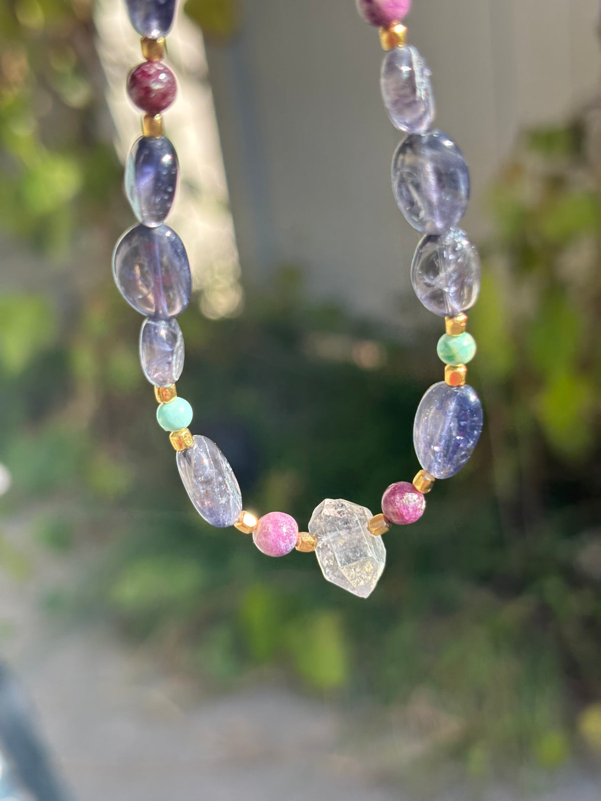 The Divine Channel | Herkimer Diamond • Pink Tourmaline • Iolite • Turquoise