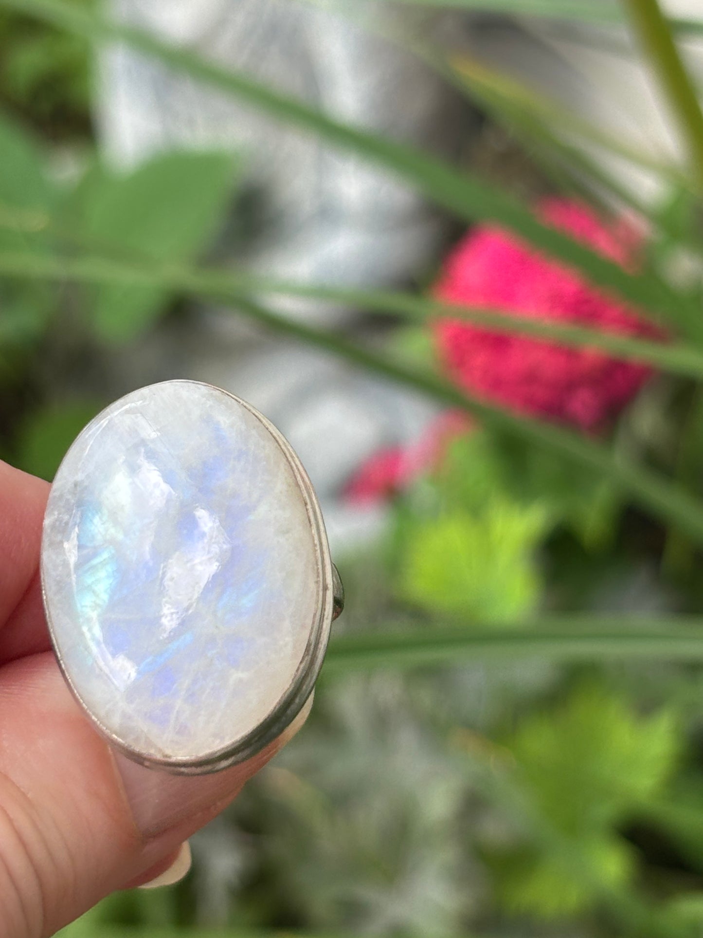 Rainbow Moonstone Ring size 8