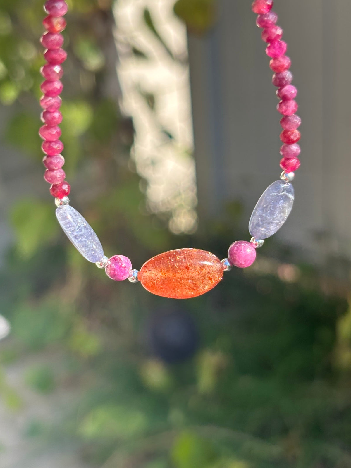 The Sacred Flame | Red Spinel • Pink Tourmaline • Sunstone • Iolite