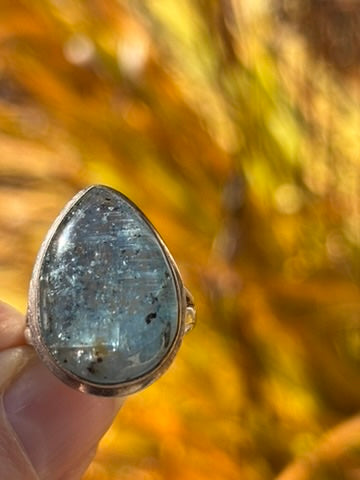 Mermaid Teal Kyanite Ring size 5.5