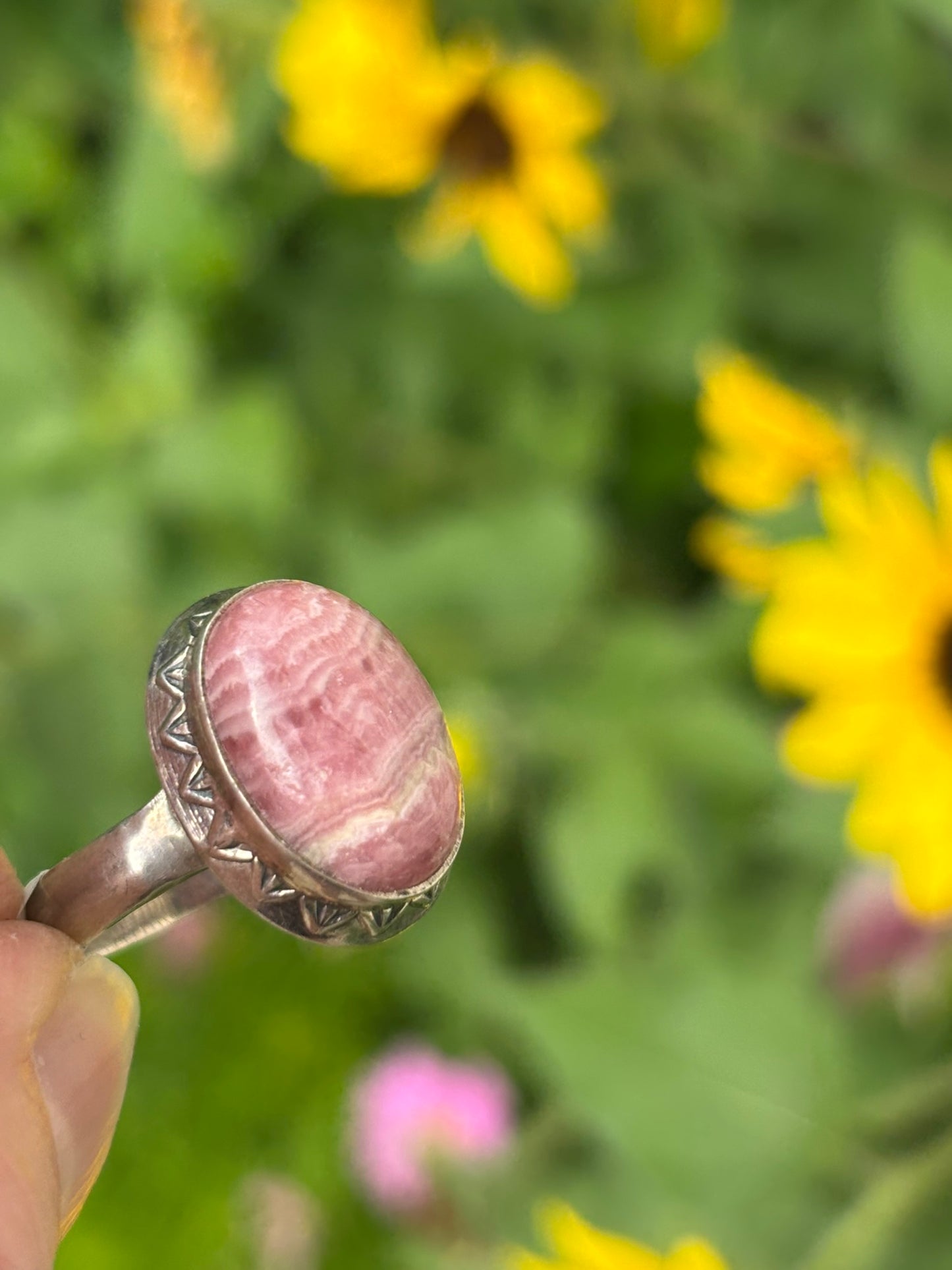 Rhodocrosite Ring size 8