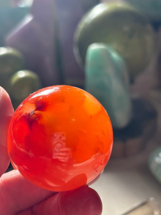 Carnelian Sphere - Madagascar - 42 mm