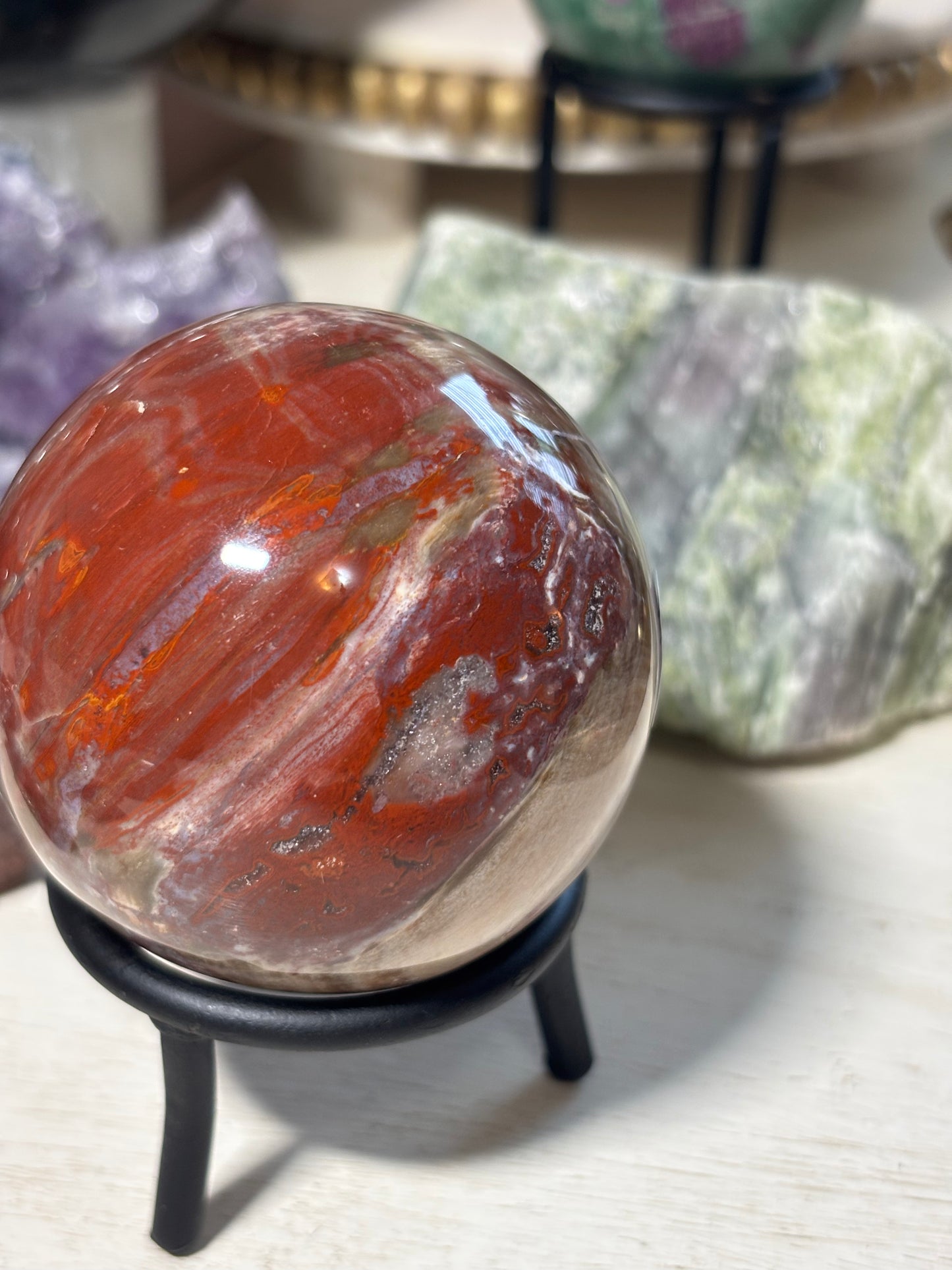 Petrified Wood Sphere - Madagascar