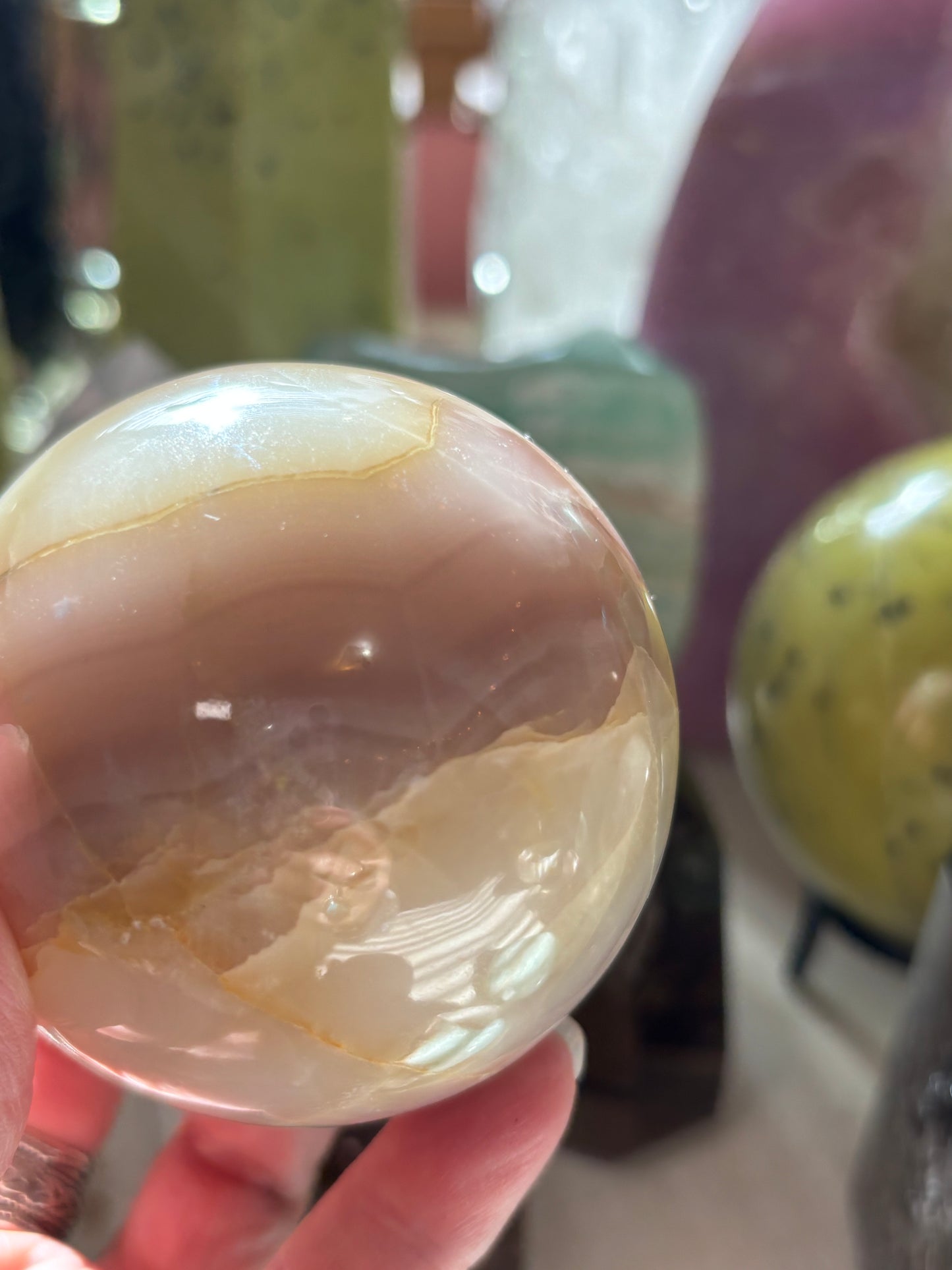 Watermelon Calcite - Sphere - Pakistan