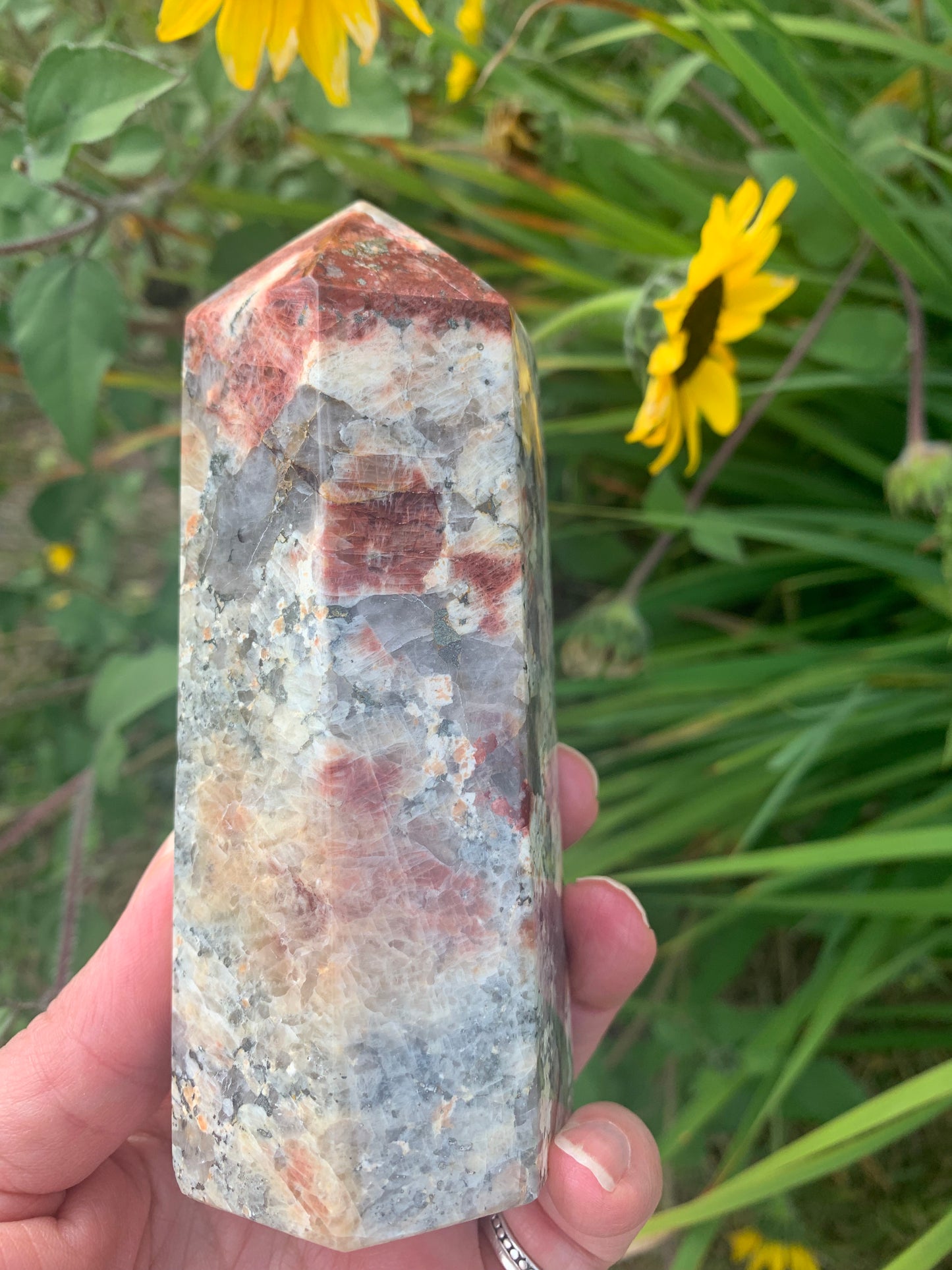 Fire Quartz - Red Moonstone Generator with Smokey Quartz