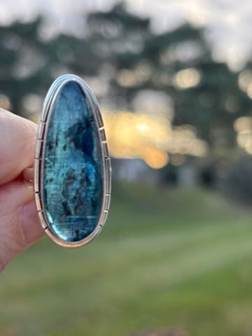 Teal Kyanite Ring size 6