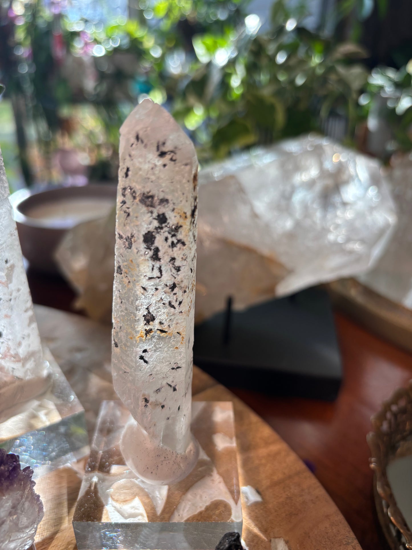 Mongolian Quartz with Hematite Rosettes