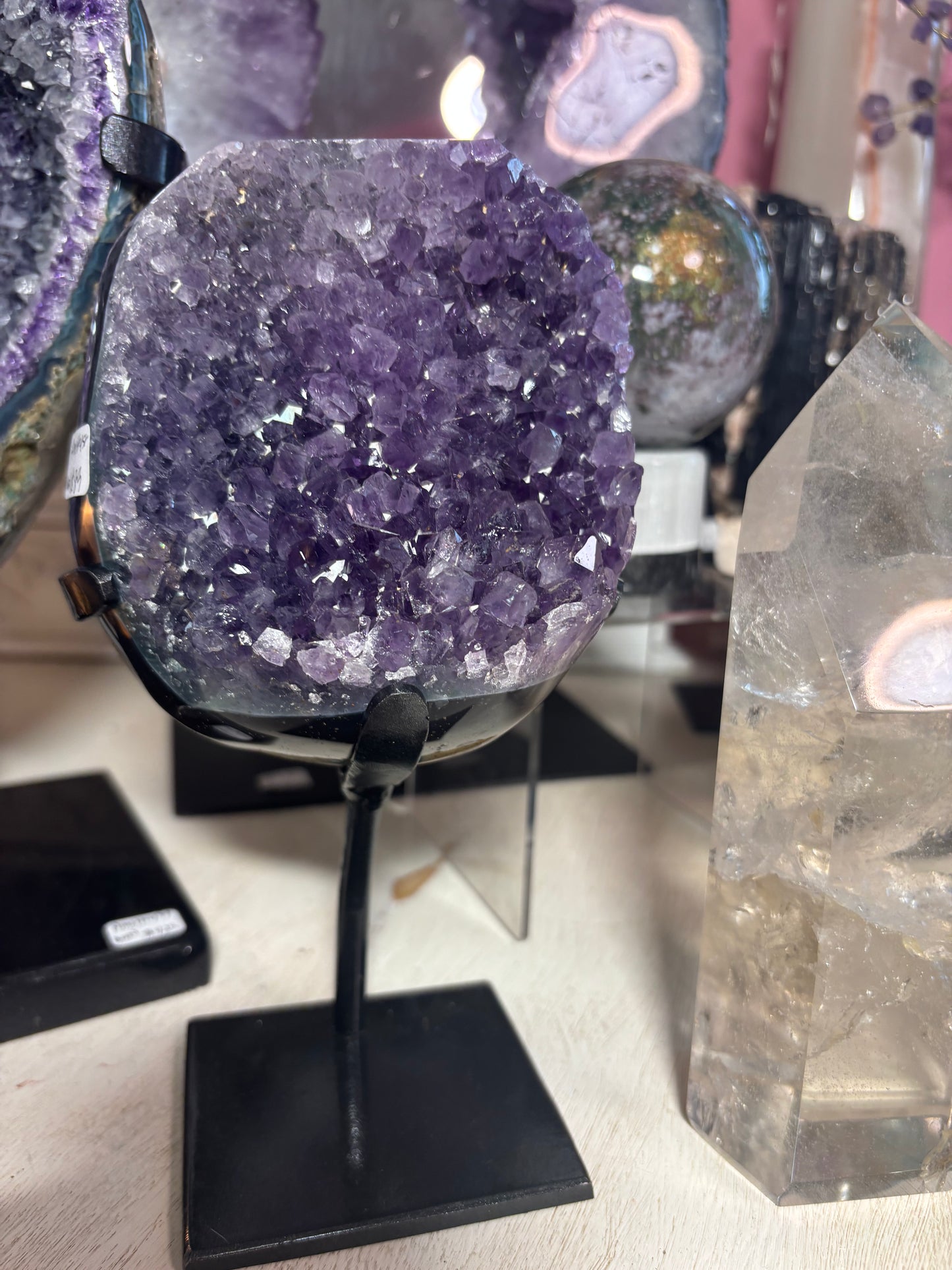 Amethyst Cluster on stand - Brazil