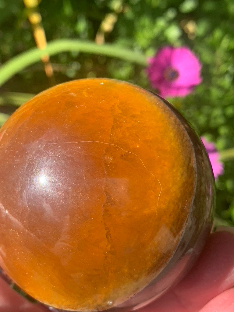 Yellow Fluorite Sphere