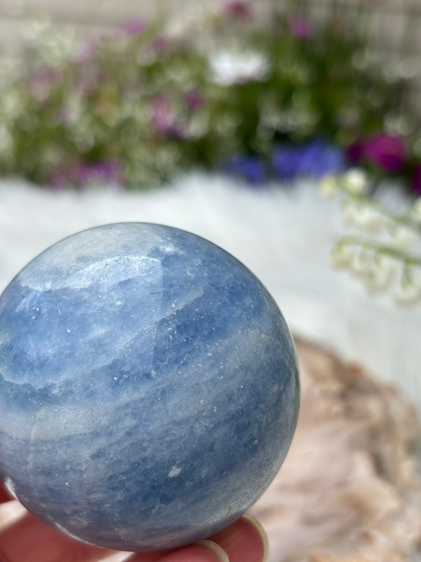 Blue Calcite | Sphere | Madagascar