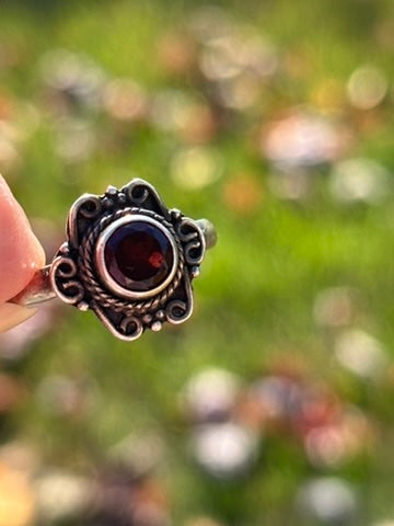 Rhodolite Garnet Ring size 8