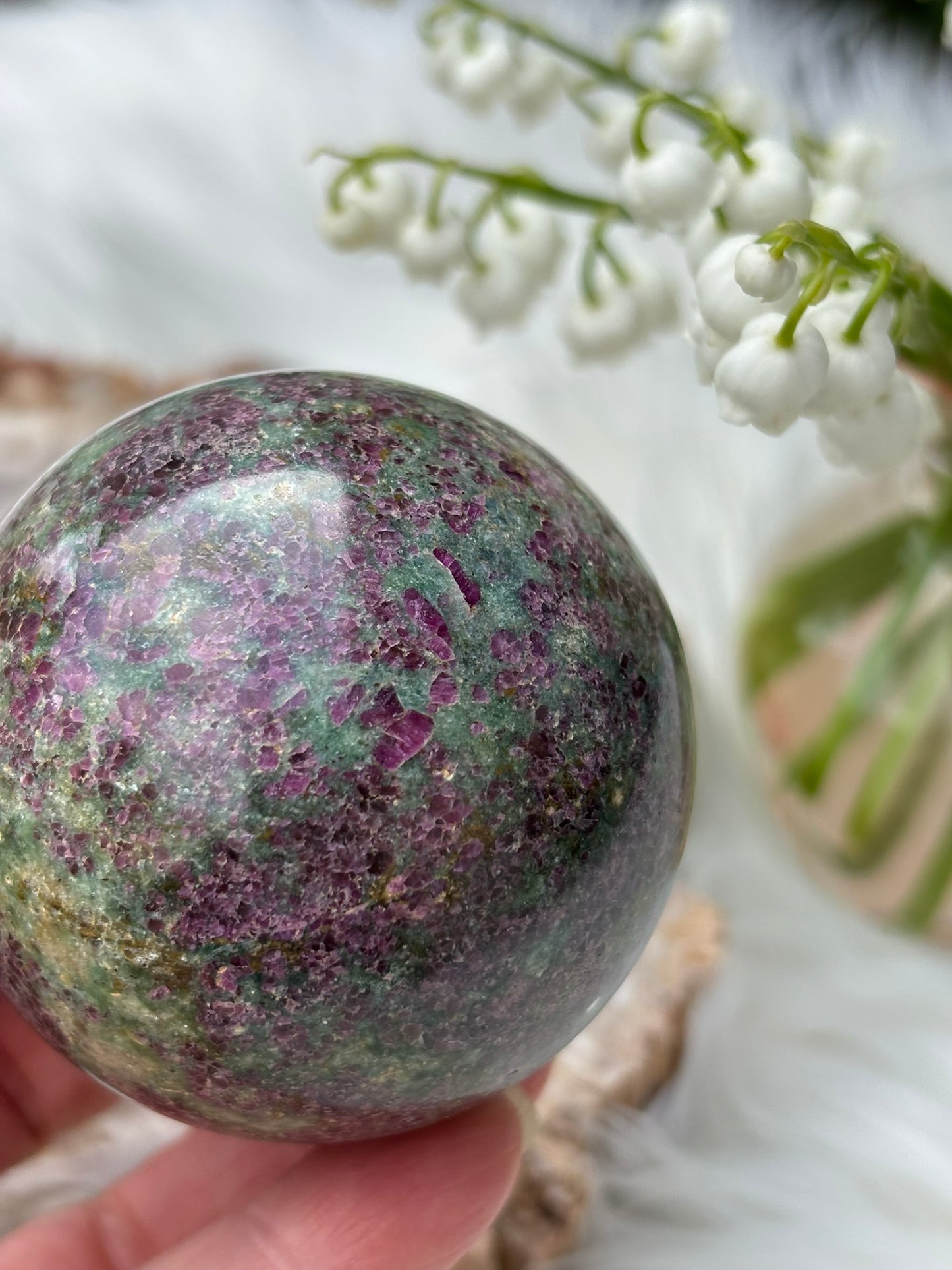 Ruby Kyanite Fuchsite - Sphere | India